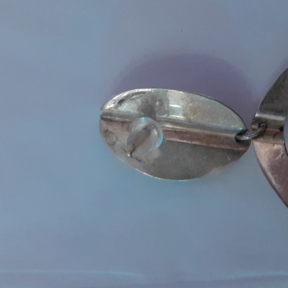 Sterling dangling pierced earrings. - Picture 5 of 7
